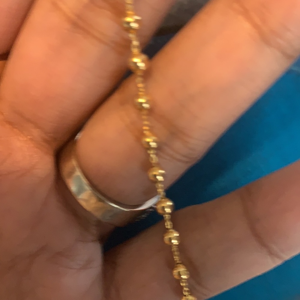 19k Solid Beaded Necklace - image 4